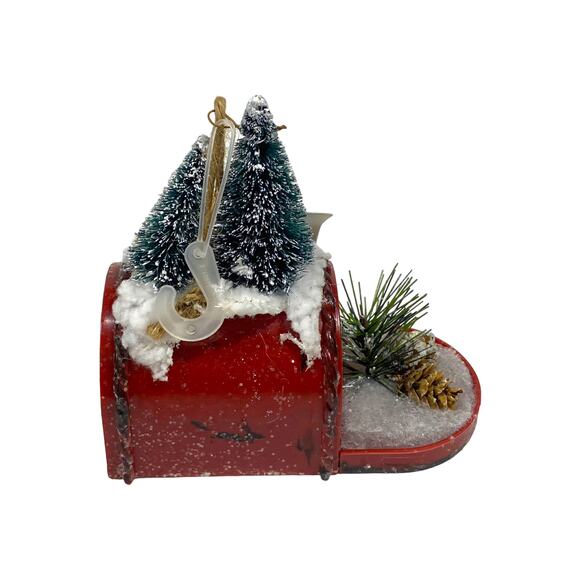 Merry Christmas Mailbox Ornament, Pine Tree Wreath Attachment Holiday Decor - Picture 5 of 8